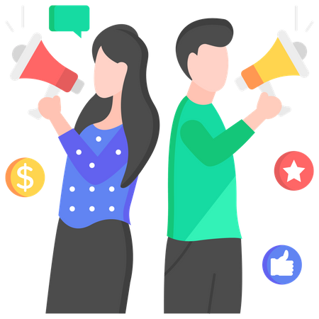 Marketing de mídia social  Illustration