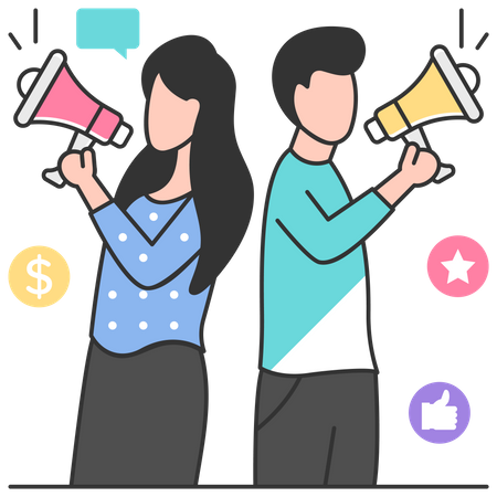 Marketing de mídia social  Illustration