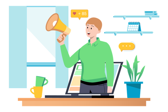 Marketing de mídia social  Illustration