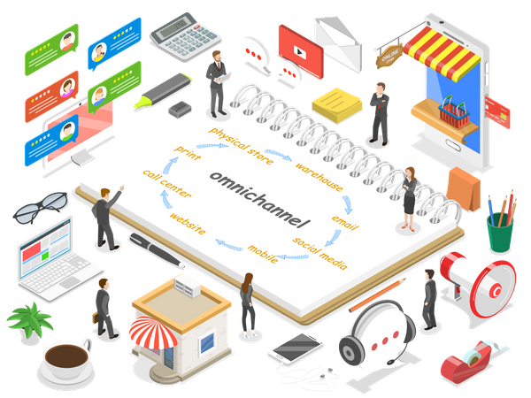 Marketing de produtos on-line  Ilustração