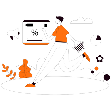 Marketing de venda de compras  Illustration