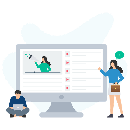 Marketing de vídeo  Illustration