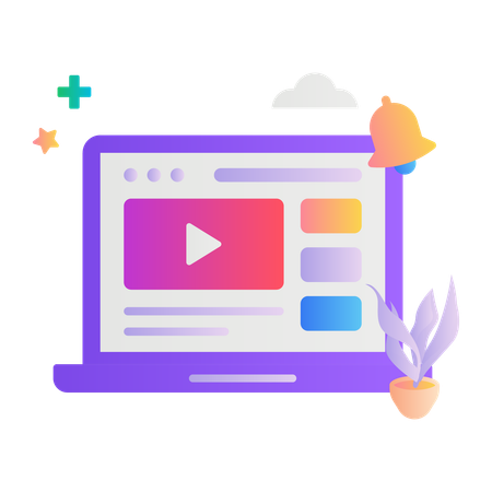 Marketing de vídeo on-line  Ilustração