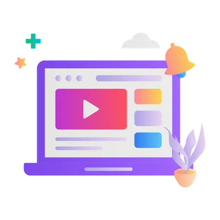 Marketing de vídeo on-line  Ilustração