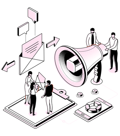 Marketing d'entreprise  Illustration