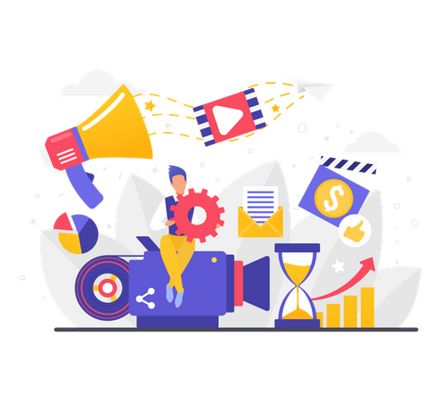 Marketing des médias sociaux  Illustration