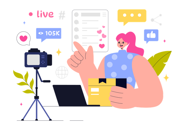 Creación de contenido de marketing digital  Ilustración