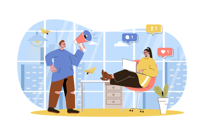 Marketing digital  Illustration