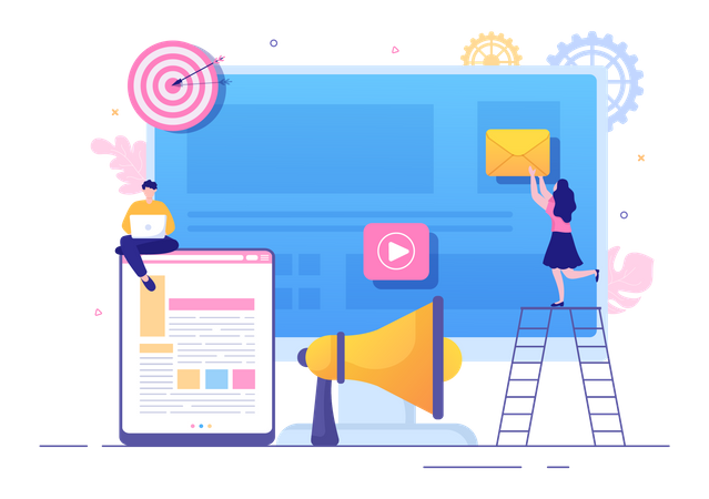 Marketing digital  Illustration