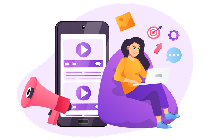 Marketing digital  Ilustração