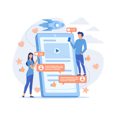 Marketing digital  Illustration