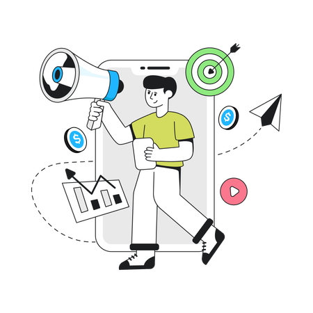 Marketing digital  Ilustração