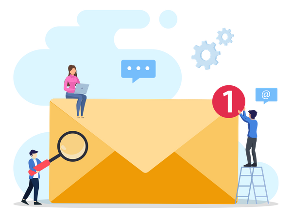 Marketing Email  Illustration