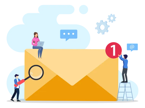 Marketing Email  Illustration