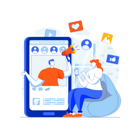 Marketing de medios sociales  Ilustración