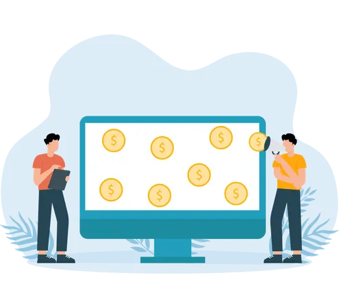 Marketing financeiro feito pela empresa para atrair clientes  Ilustração