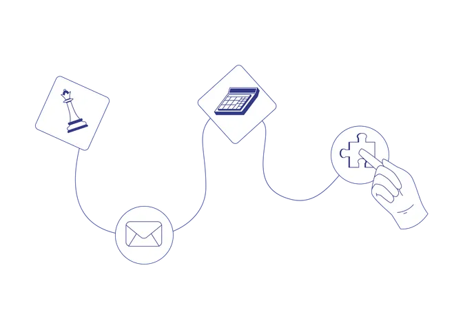 Marketing Flow  Illustration