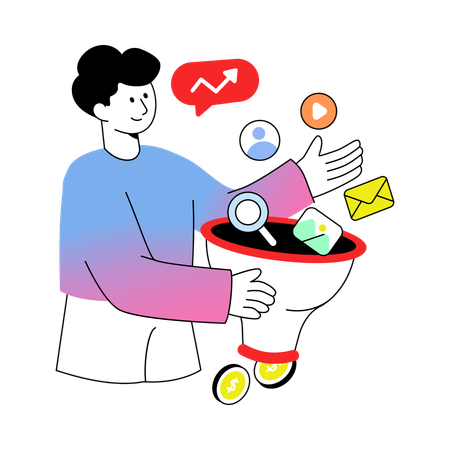 Marketing Funnel analysis for employee  Illustration