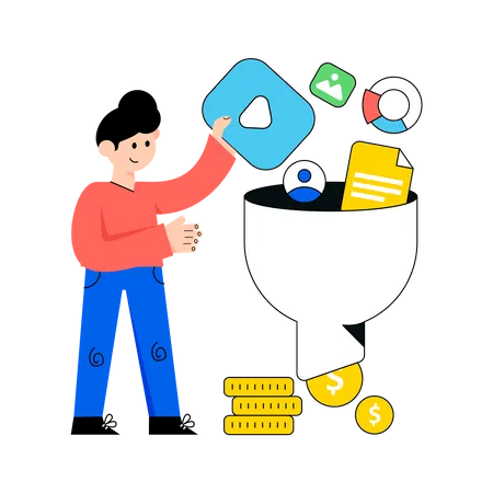 Marketing Funnel  Illustration