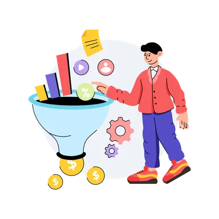 Marketing Funnel  Illustration