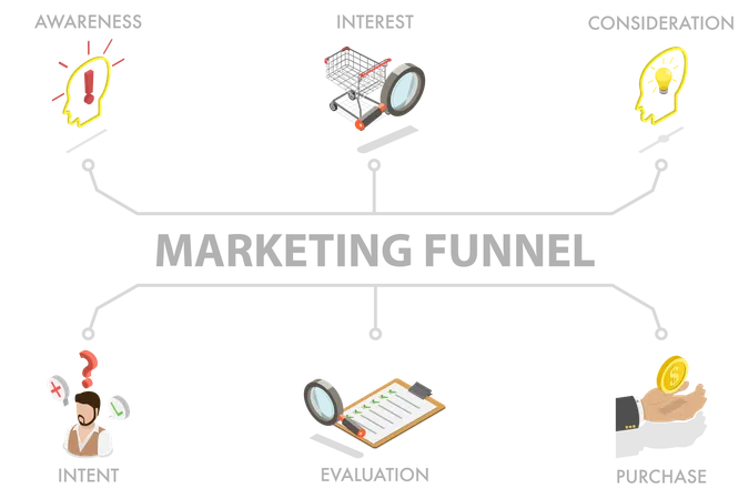 Marketing Funnel  Illustration