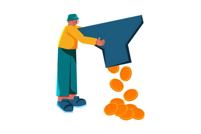 Marketing funnel  Illustration