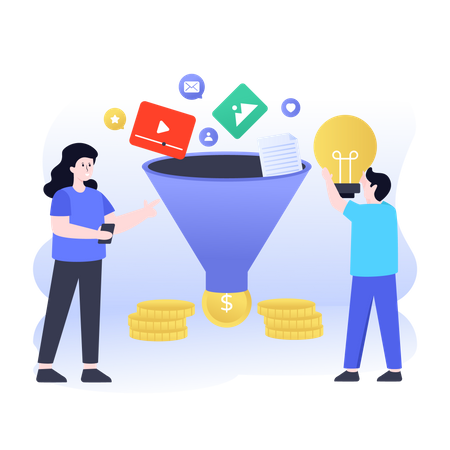 Marketing Funnel  Illustration