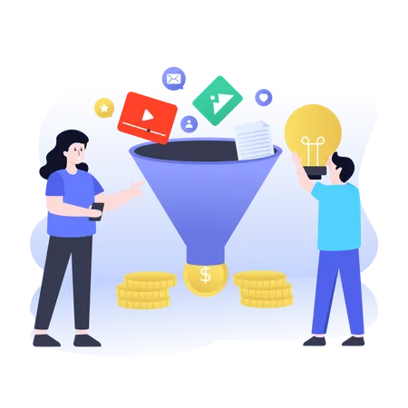 Marketing Funnel  Illustration
