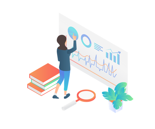 Marketing growth analysis  Illustration