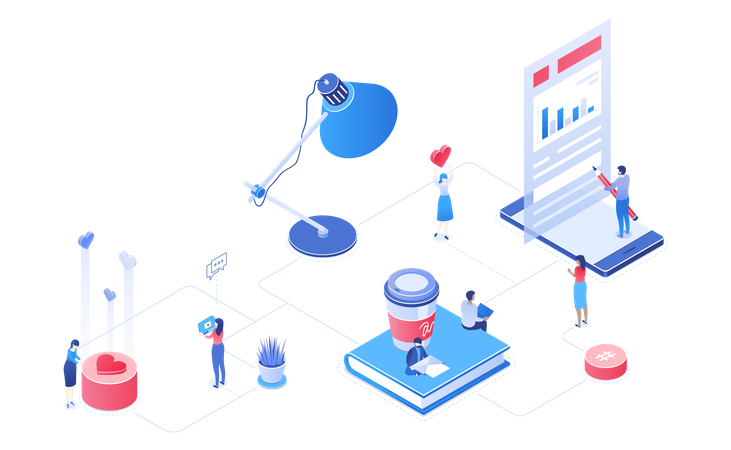 Marketing growth analysis  Illustration