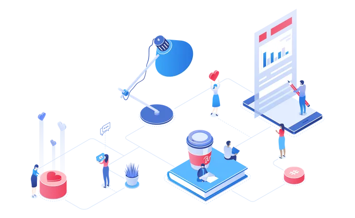 Marketing growth analysis  Illustration