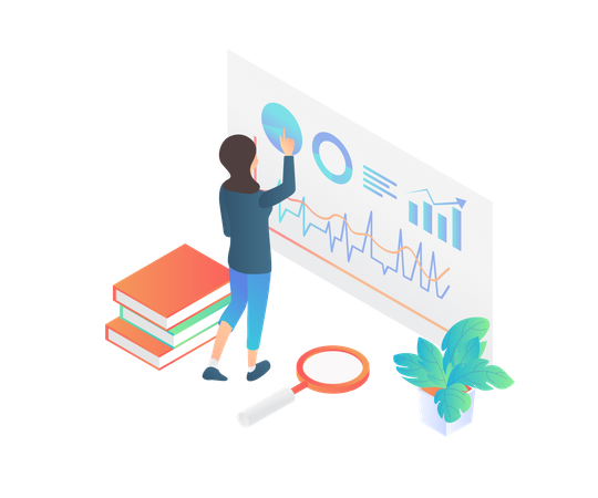 Marketing growth analysis  Illustration