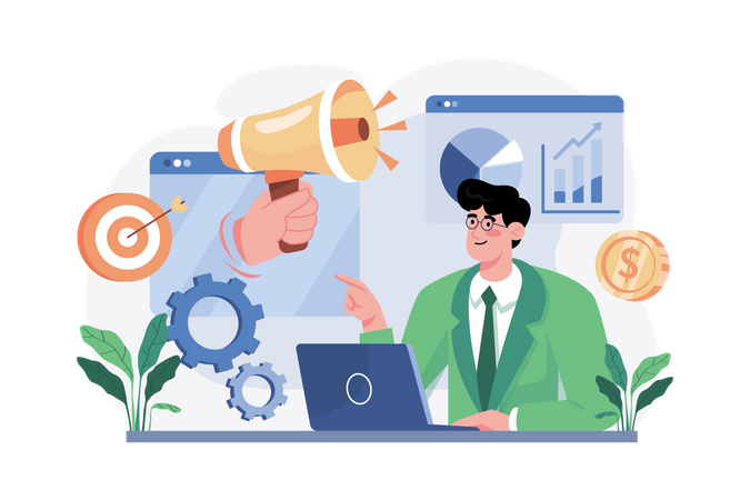 Marketing Manager  Illustration