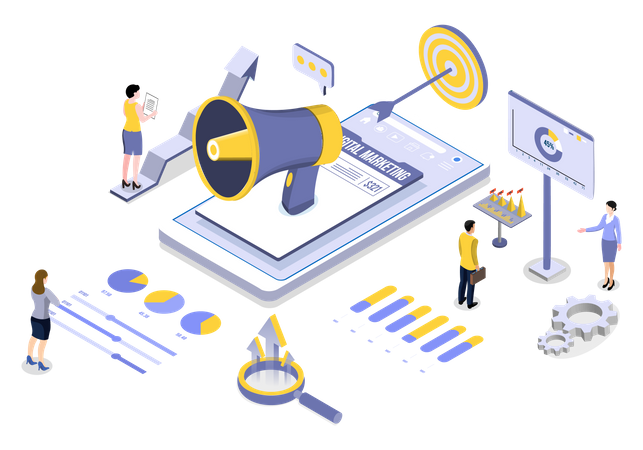 Marketing mobile  Illustration