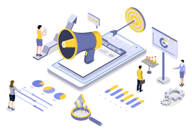 Marketing mobile  Illustration