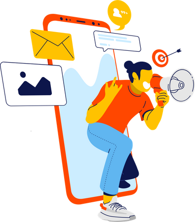 Marketing mobile  Illustration