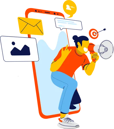 Marketing mobile  Illustration