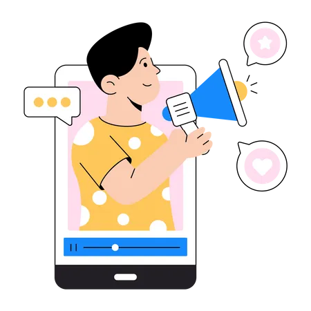 Marketing mobile  Illustration