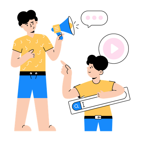 Marketing mobile  Illustration