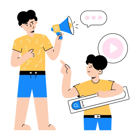 Marketing mobile  Illustration