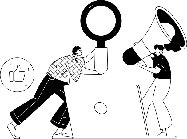 Le marketing numérique  Illustration