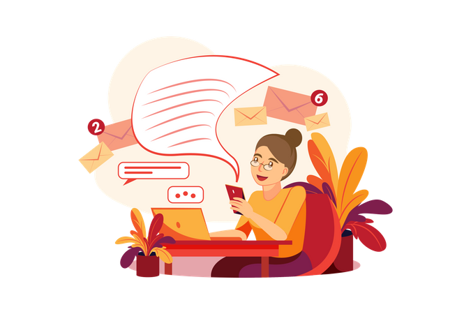 Marketing par courrier  Illustration