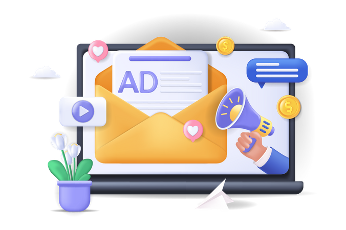 Marketing par courrier  Illustration