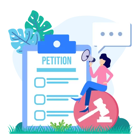 Illustration Vector Graphic Cartoon Character Of Petition Illustration