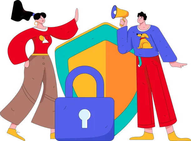 Marketing security  Illustration