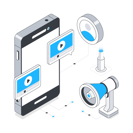 Marketing-SMS-Versand vom Handy  Illustration