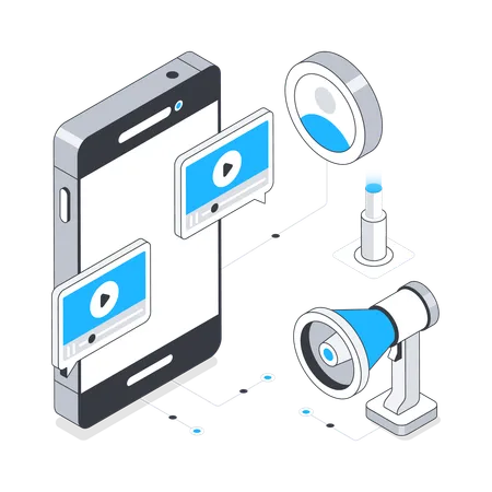 Marketing-SMS-Versand vom Handy  Illustration