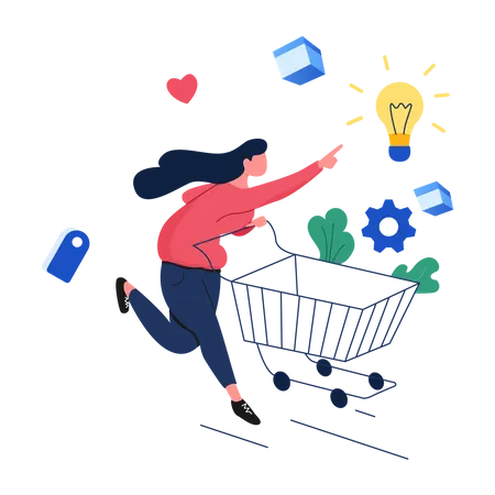 Marketing strategy for ecommerce  Illustration