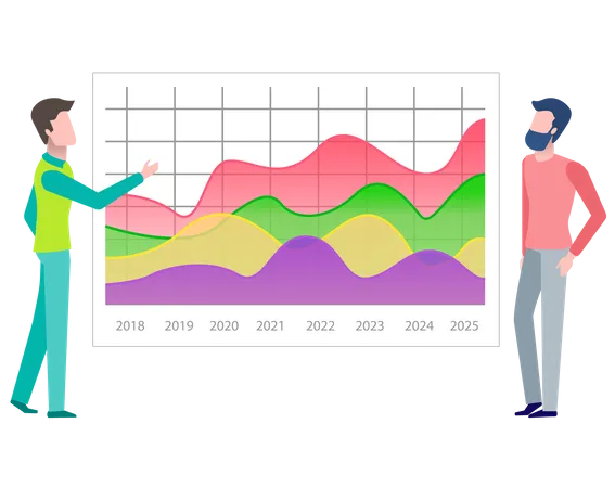 Marketing Team Working On Data Analysis  Illustration