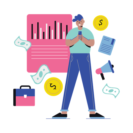Promotion des ventes marketing  Illustration